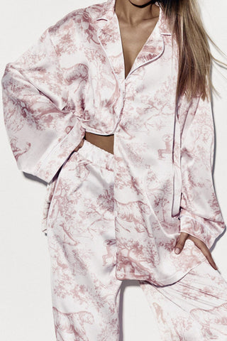 Printed Relaxed-Fit Pants Set