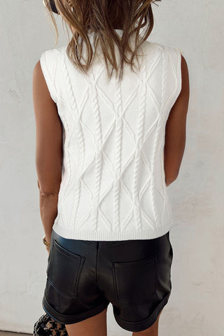 Textured Knit Sweater Vest