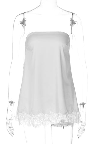 Strapless Lace Trim Camisole