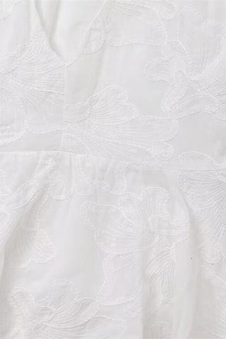 V-Neck Puff Sleeve Casual Dress