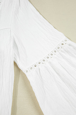 Tie-Neck Puff Sleeve Blouse