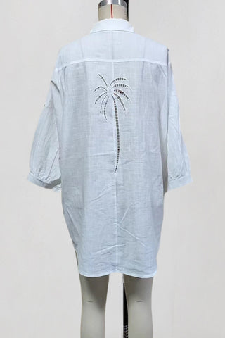 Relaxed Button-Up Casual Cover-Up