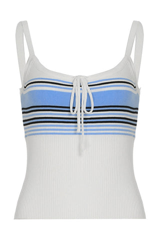 Striped Cami Top and Drawstring Pants Set