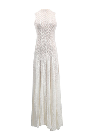 Sleeveless Lace Maxi Dress