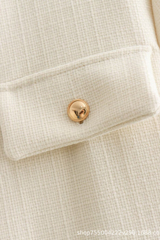 Buttoned Front Cropped Jacket