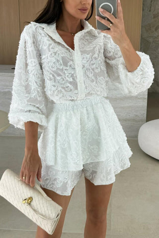 Elegant Layered Short Set