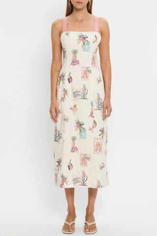 Tropical Print Vacation Dress