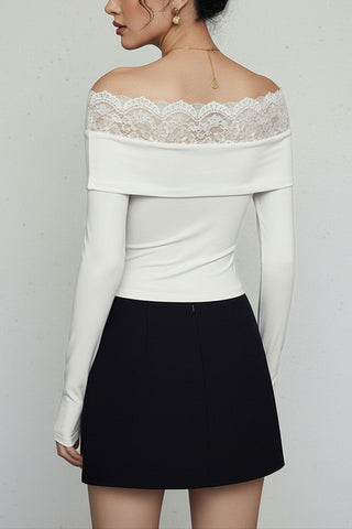 Elegant Off-Shoulder Lace Bodysuit