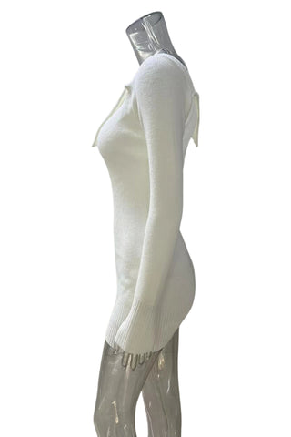 Off-Shoulder Ribbed Casual Dress
