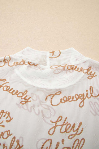 Graphic Print Long Sleeve Top