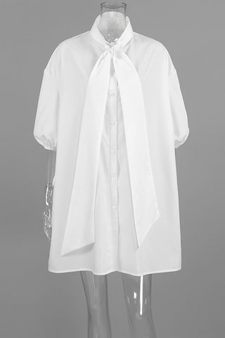 Oversized Tie-Front Blouse