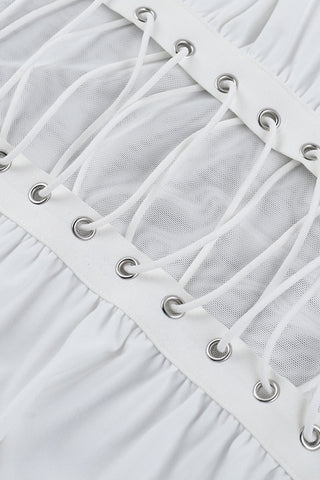 Lace-Up Corset Tank Top