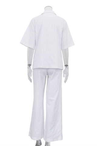 Short Sleeve Blazer and Pants Set