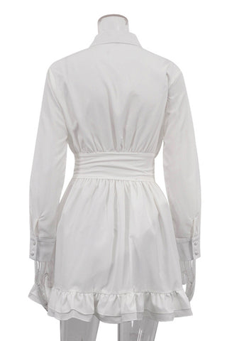 Buttoned Collared Casual Dress