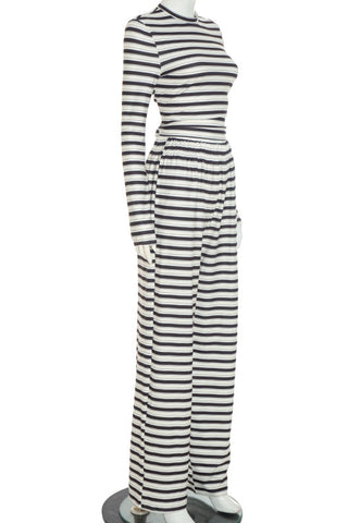 Striped Long Sleeve Pants Set