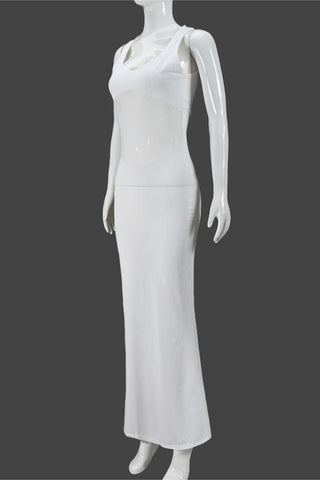 Elegant Sheer Evening Gown