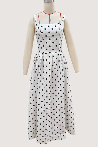 Polka Dot Casual Maxi Dress