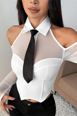 Elegant Cold-Shoulder Tank