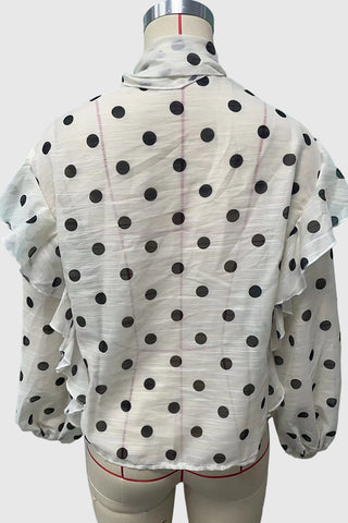 Polka Dot Bow-Tie Blouse