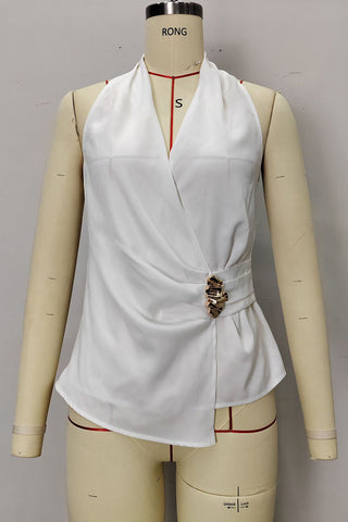 Elegant Wrap Halter Top