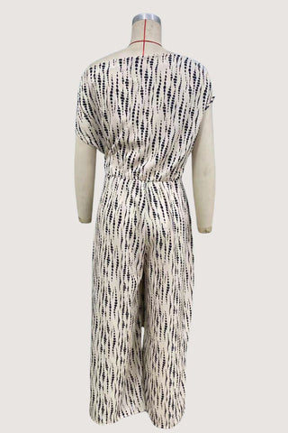 One-Shoulder Tie-Waist Jumpsuit