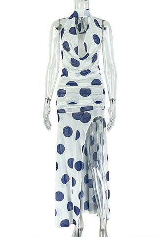 Halter Polka Dot Casual Dress