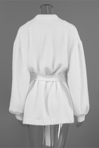 Belted Wrap Jacket with Relaxed Sleeves