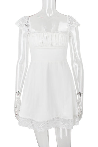 Lace Trimmed Mini Dress