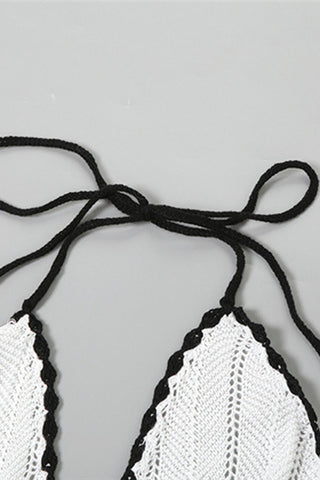 Lace-Up High Neck Sundress