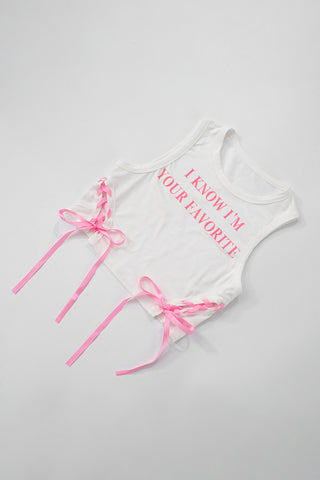 Statement Tank with Side Tie Accents