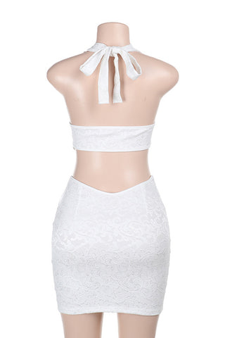 Cutout Halter Mini Dress