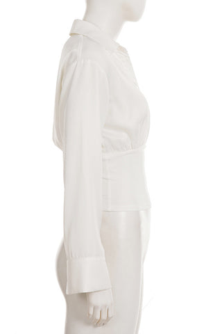 Elegant Collared Long Sleeve Top