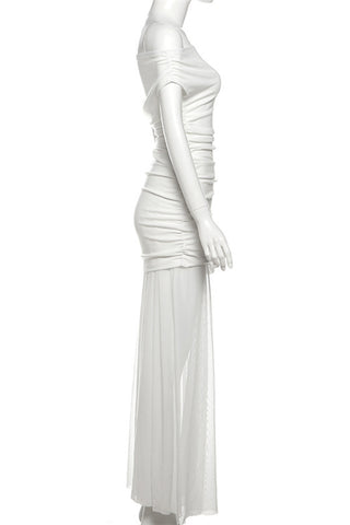 Off-Shoulder Ruched Dress