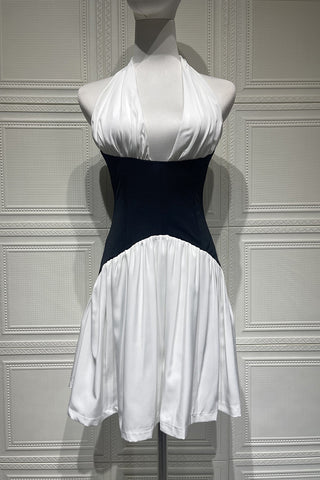 Halter Neck Flared Casual Dress