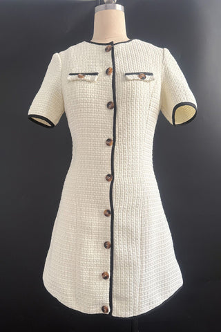 Chic Buttoned Casual Dress