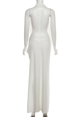 Elegant Draped Evening Gown