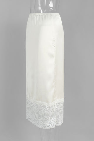 Elegant Lace Hem Skirt