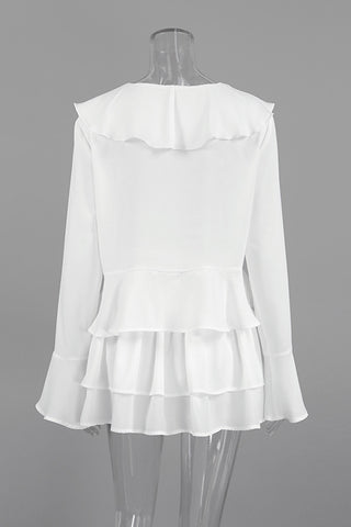 Ruffled Top and Skirt Set
