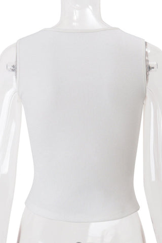 Button-Accented Tank Top