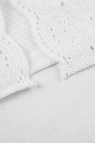 Lace-Up Eyelet Tank Top