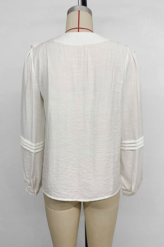 Ruffled V-Neck Blouse
