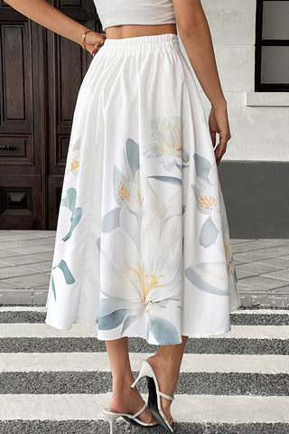 Floral A-Line Maxi Skirt