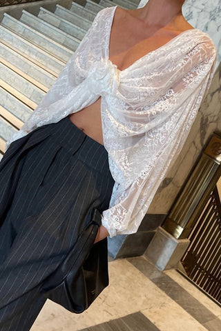 Floral Lace Drape Blouse