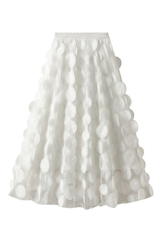 Textured Circle A-Line Skirt