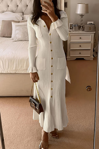 Button-Up Casual Maxi Dress