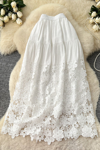 Elegant Lace Maxi Skirt