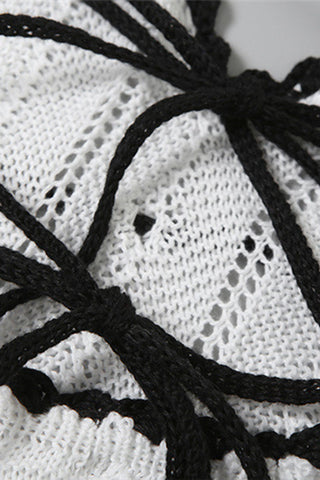 Lace-Up High Neck Sundress