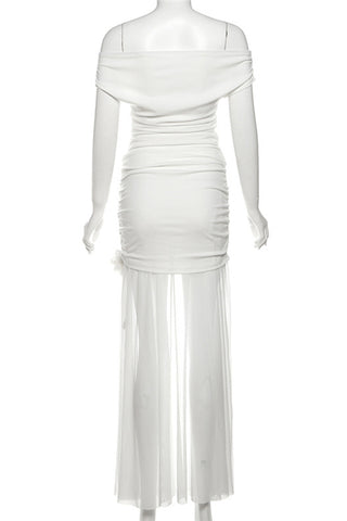 Off-Shoulder Ruched Dress