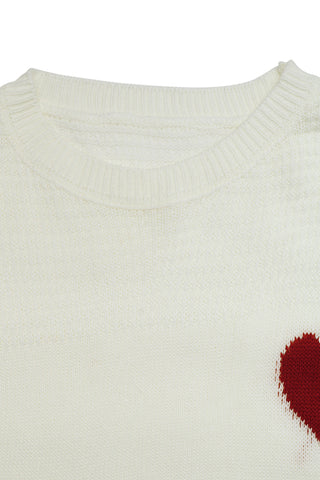 Heart Detail Knit Sweater