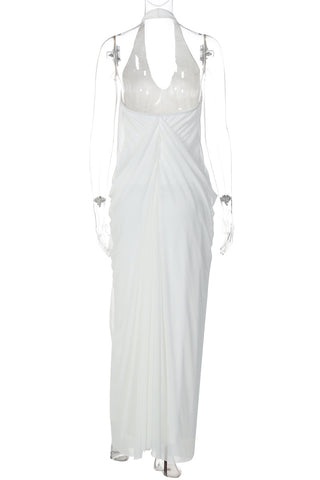Halter Dress with Draped Detail